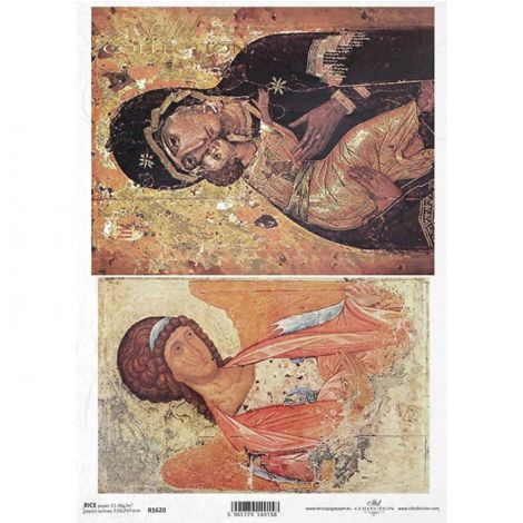 Papier ryżowy do decoupage A4, Ikony